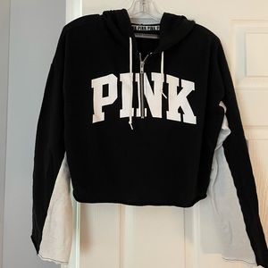 Black Cropped Victoria’s Secret “Pink” Sweatshirt